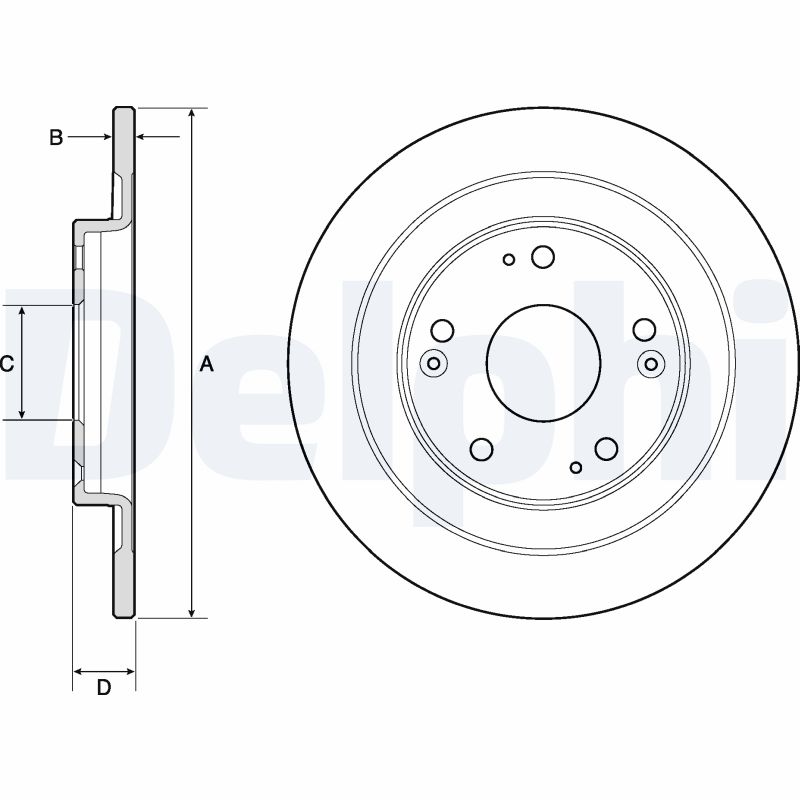 Delphi Bremsscheibe Bg4773c 276Mm 10Mm Für Honda
