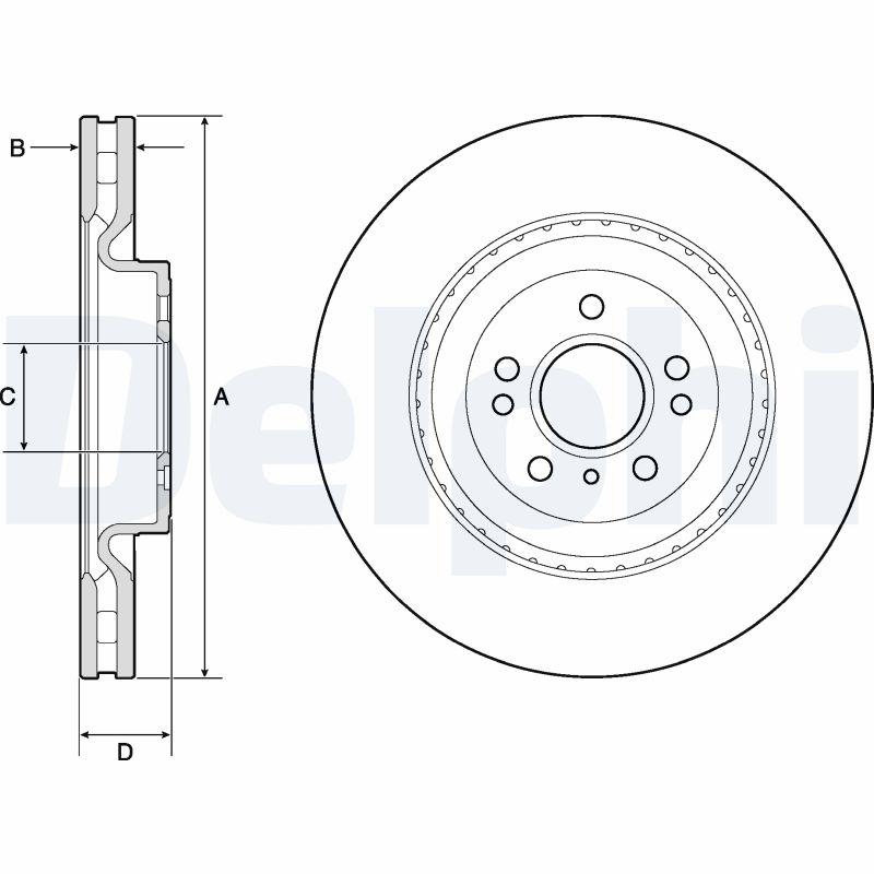 Delphi Bremsscheibe Bg9175c 350Mm 32Mm Für Mercedes