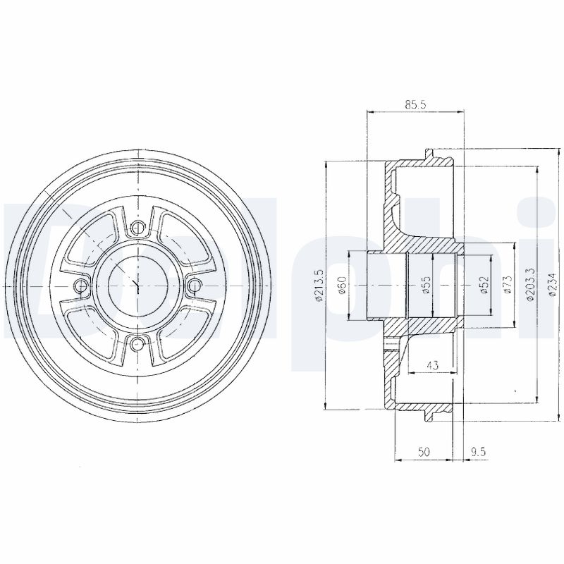 Delphi Bremstrommel Hinten Renault Laguna 1 - Bild 3