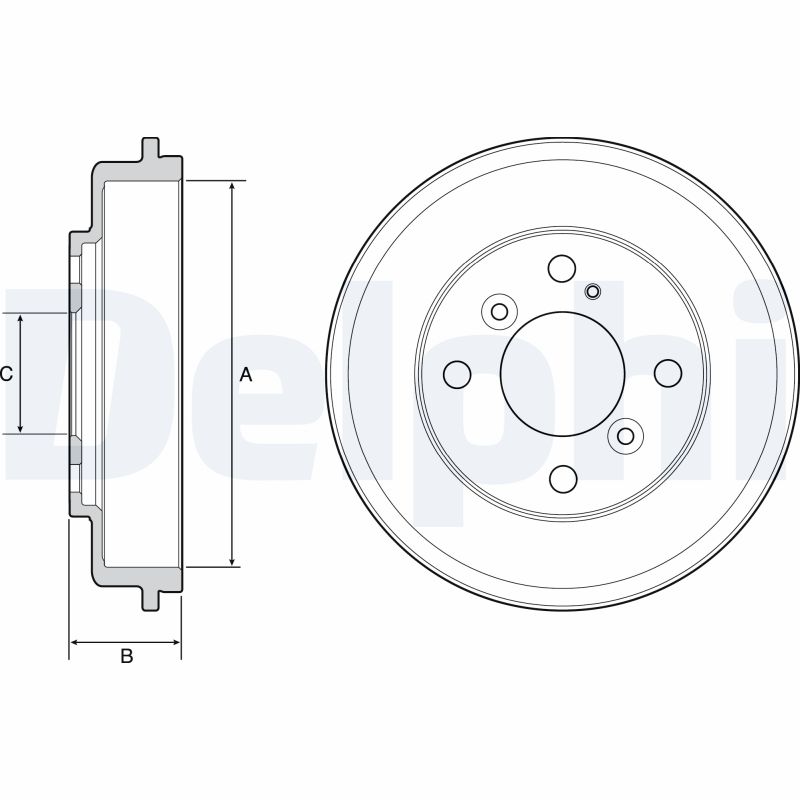 Für DELPHI LOCKHEED HAMULCE BF525 BRAKE DRUM FORD - Bild 7
