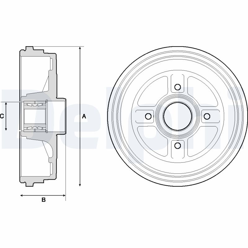 Für DELPHI LOCKHEED HAMULCE BFR496 BRAKE DRUM AND WHEEL BEARING RENAULT - Bild 6