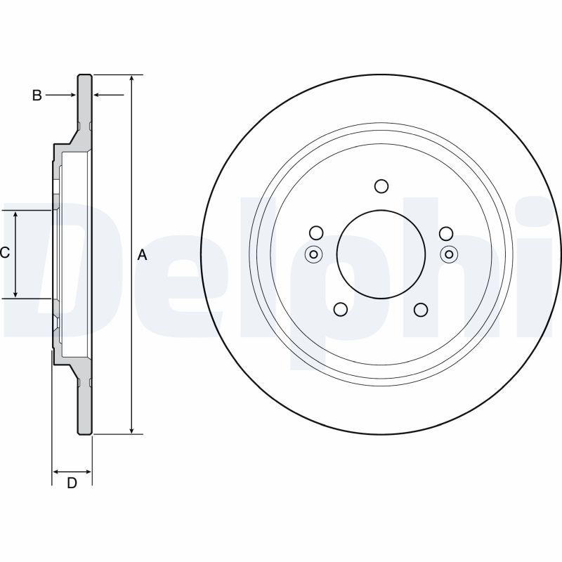 Delphi Bremsscheibe Bg4932c 302Mm 10Mm Für Kia (Dyk)