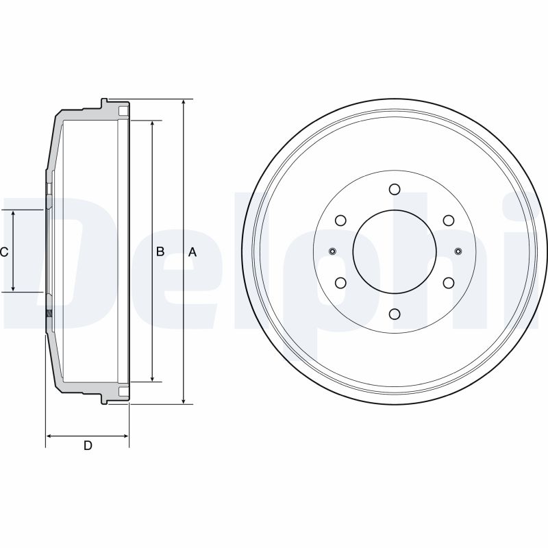 Delphi Bremstrommel Hinten Fiat Fullback Mitsubishi L200 - Bild 3