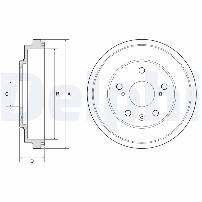 Für DELPHI BF572 Brake drum BF572 Brake drum rear fits: FIAT SEDICI; SUZUKI SX4 - Bild 7