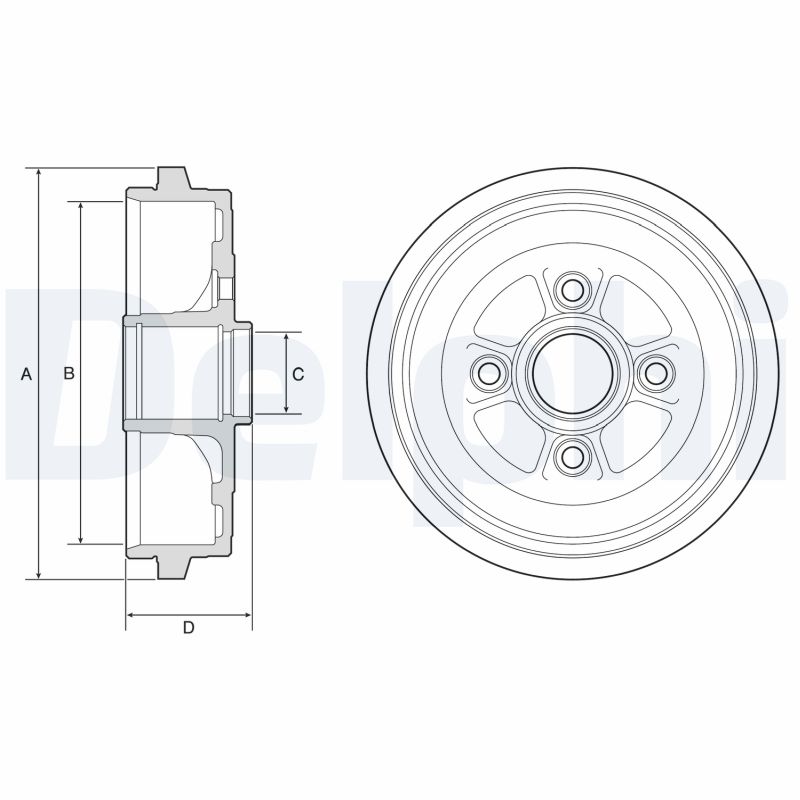 Für DELPHI HAMULCE BF574 BRAKE DRUM - Bild 8