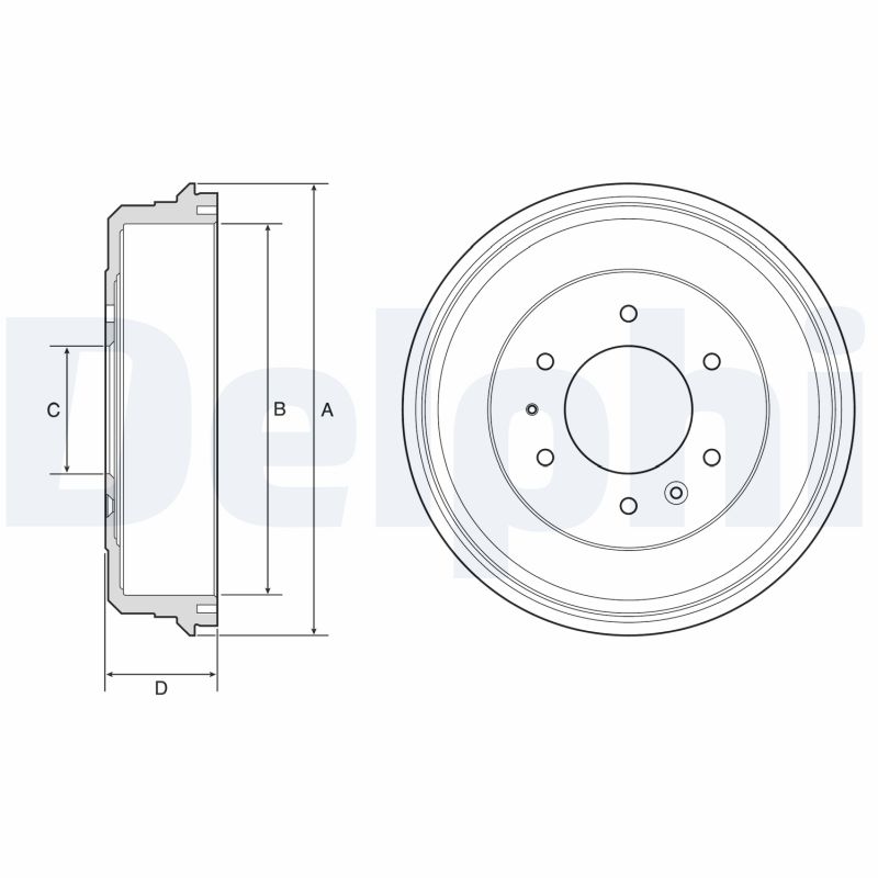 Delphi Bremstrommel [Hersteller-Nr. BF581] für Mazda, Ford - Bild 4