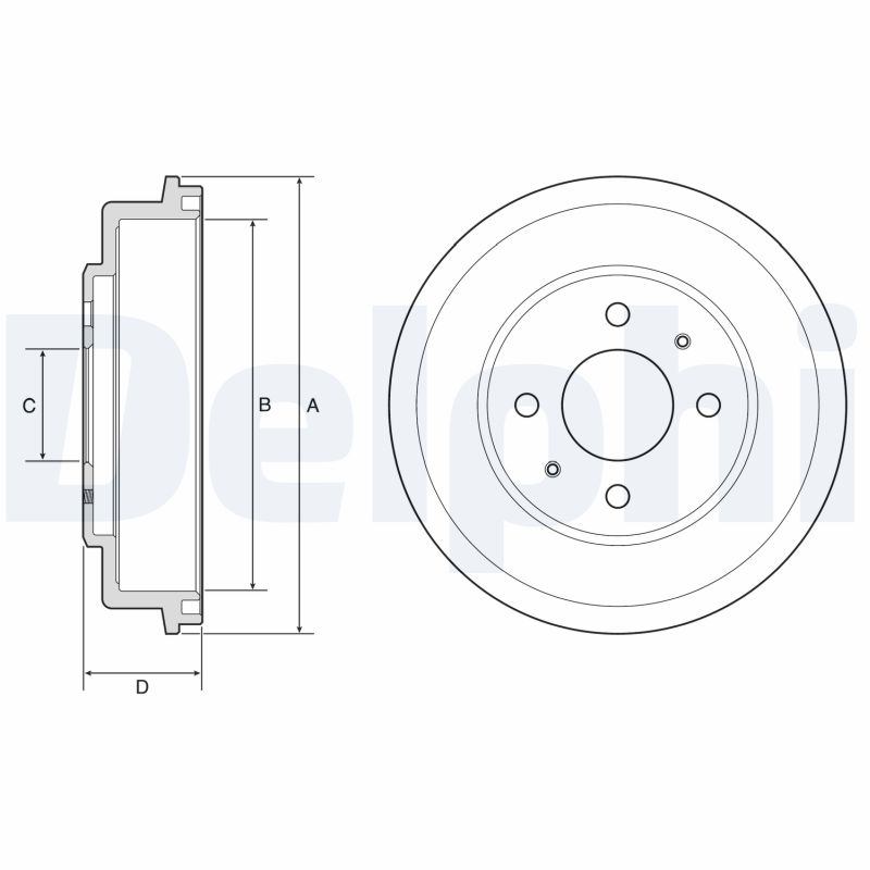 Für DELPHI HAMULCE BF582 BRAKE DRUM - Bild 5