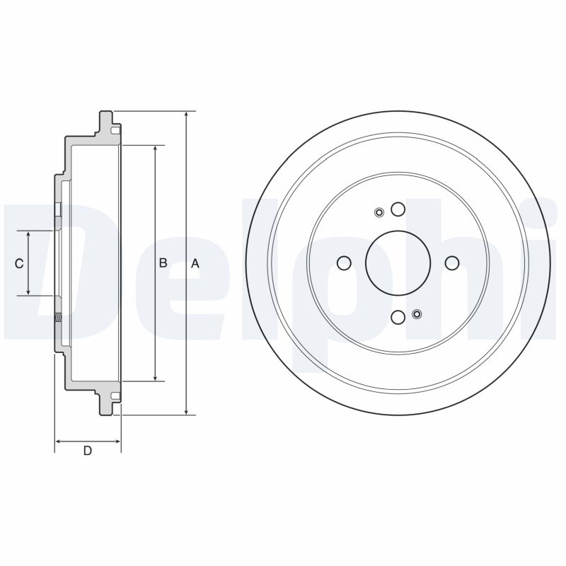 Delphi Bremstrommel Hinten Honda Civic 7 - Bild 5