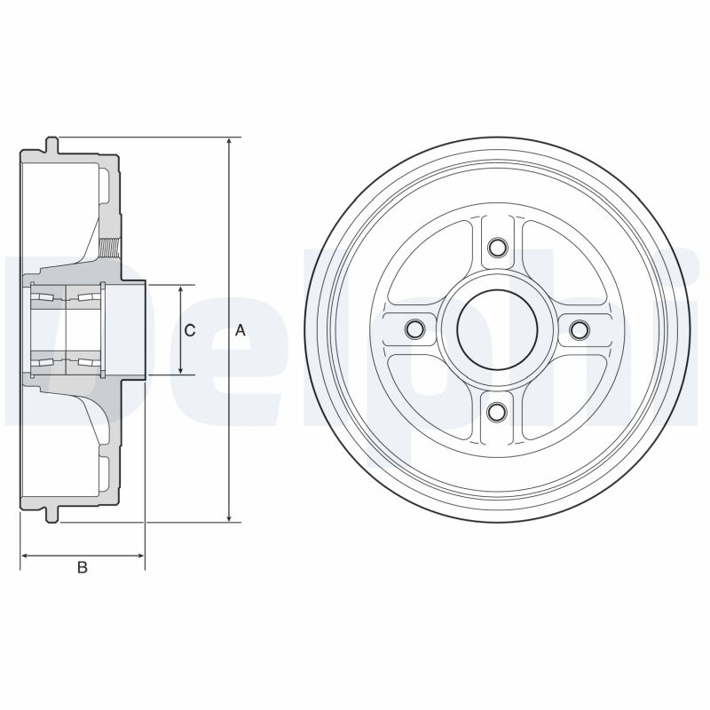 Delphi Bremstrommel [Hersteller-Nr. BFR624] für Renault, Dacia - Bild 8