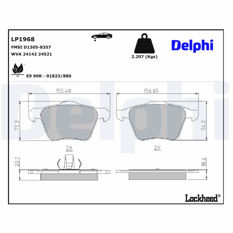 Delphi Bremsbel?Ge Vorne Ford Volvo - Bild 7