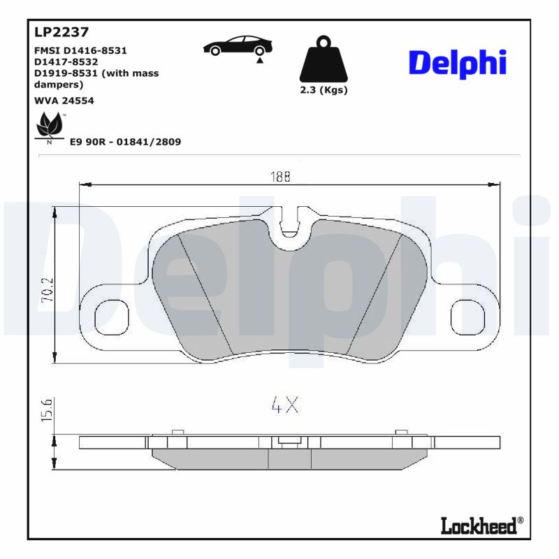 Delphi Bremsbel?Ge Hinten Porsche 911 Panamera - Bild 6