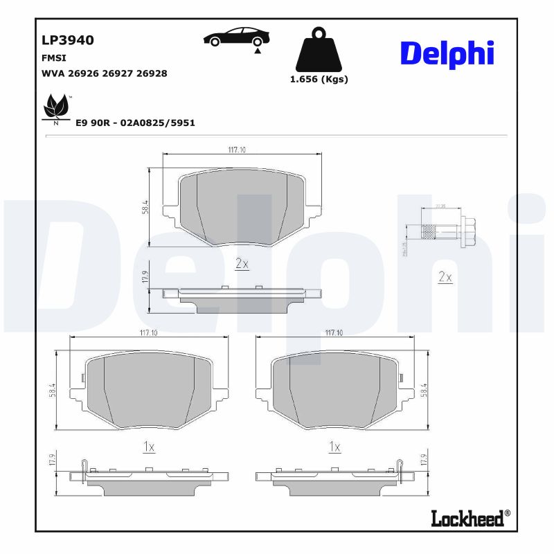 Für DELPHI HAMULCE LP3940 BRAKE PADS REAR - Bild 11
