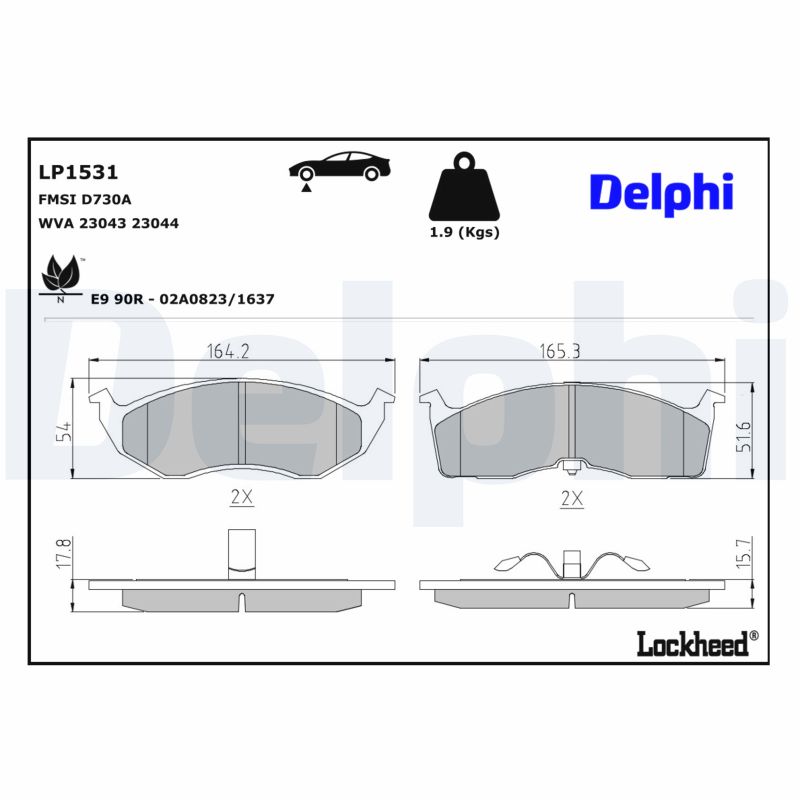Delphi Bremsbelagsatz Lp1531, Vorne - Bild 6