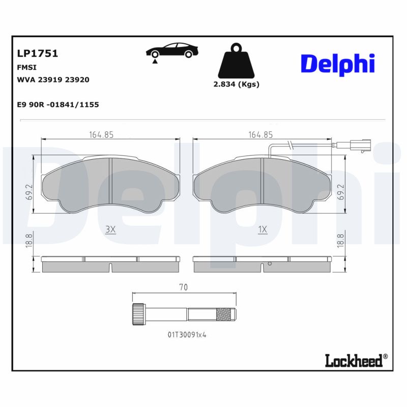 Delphi Bremsbel?Ge Vorne + Zubeh?R Citroen Fiat Peugeot - Bild 9