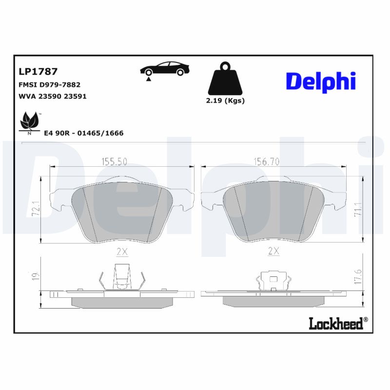 Für DELPHI HAMULCE LP1787 BRAKE PADS - Bild 9