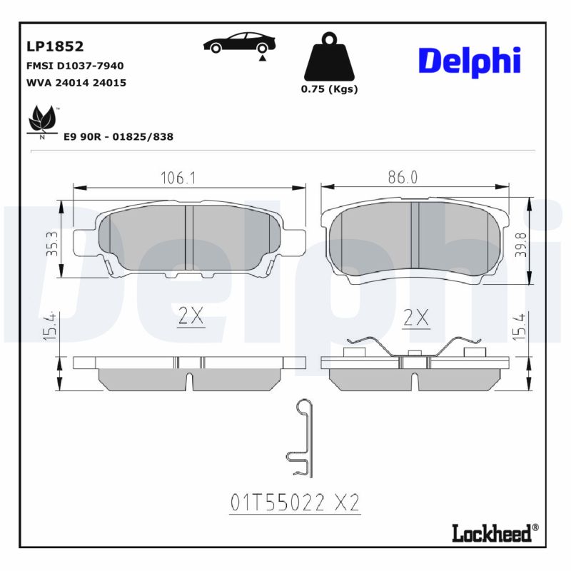BREMSBELÄGE HINTEN FÜR JEEP COMPASS 2.0-2.4 06- PATRIOT 2.0-2.4 07-17 - Bild 7