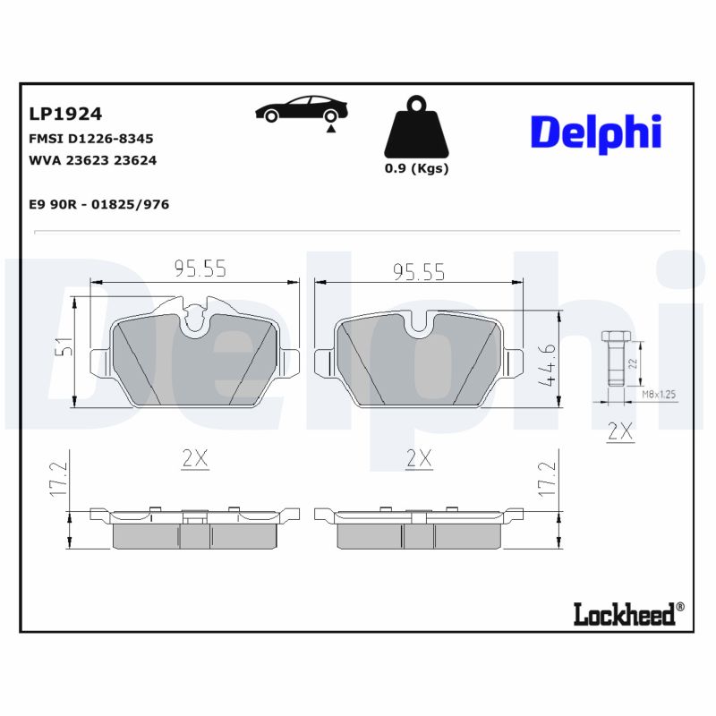 Für DELPHI LP1924 Brake Pad Set, disc brake LP1924 Brake pads set rear , fits: - Bild 10