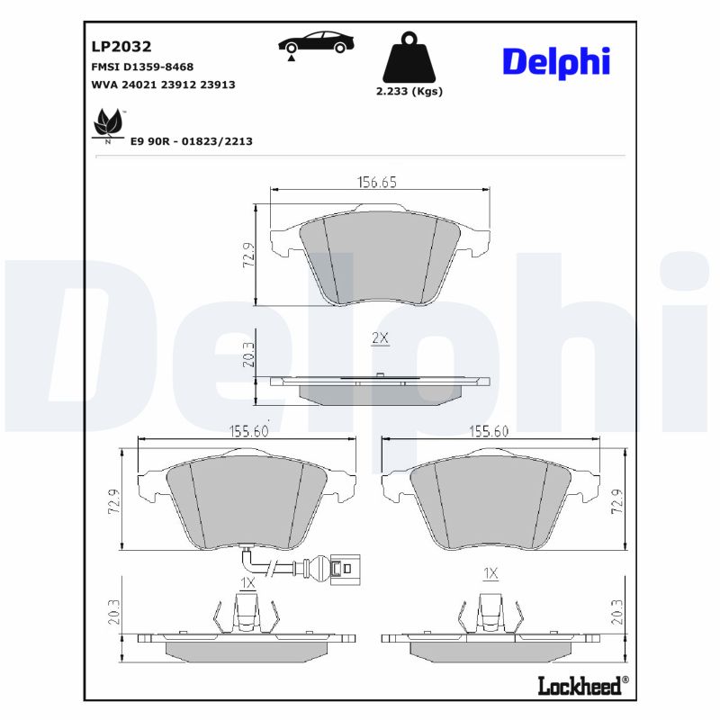 Delphi Bremsbel?Ge Vorne Audi Seat Skoda Vw - Bild 4