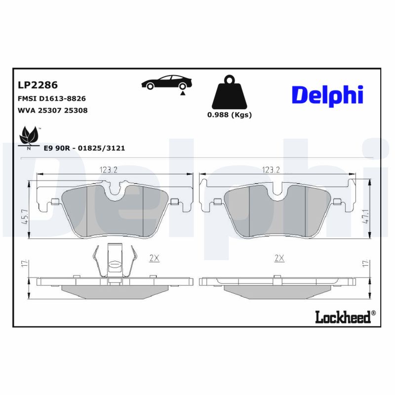Delphi Bremsbelagsatz Lp2286, Hinten - Bild 9