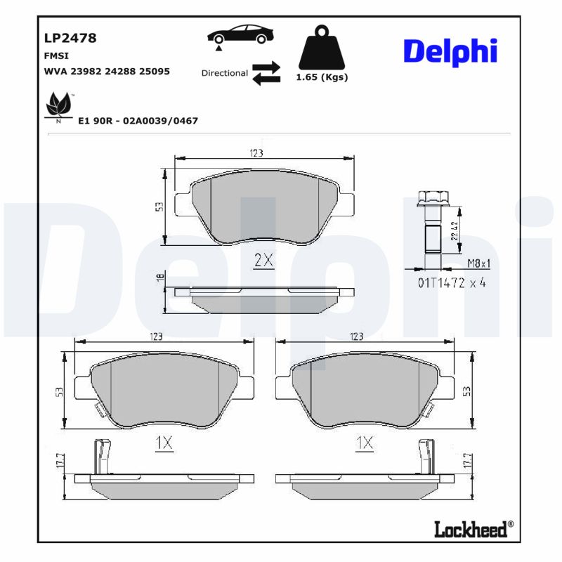 Delphi Bremsbelagsatz Vorne Lp2478 - Bild 7