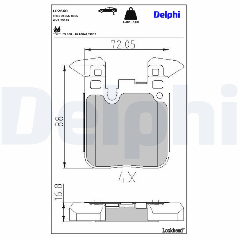 Für DELPHI HAMULCE LP2660 BRAKE PADS REAR - Bild 4