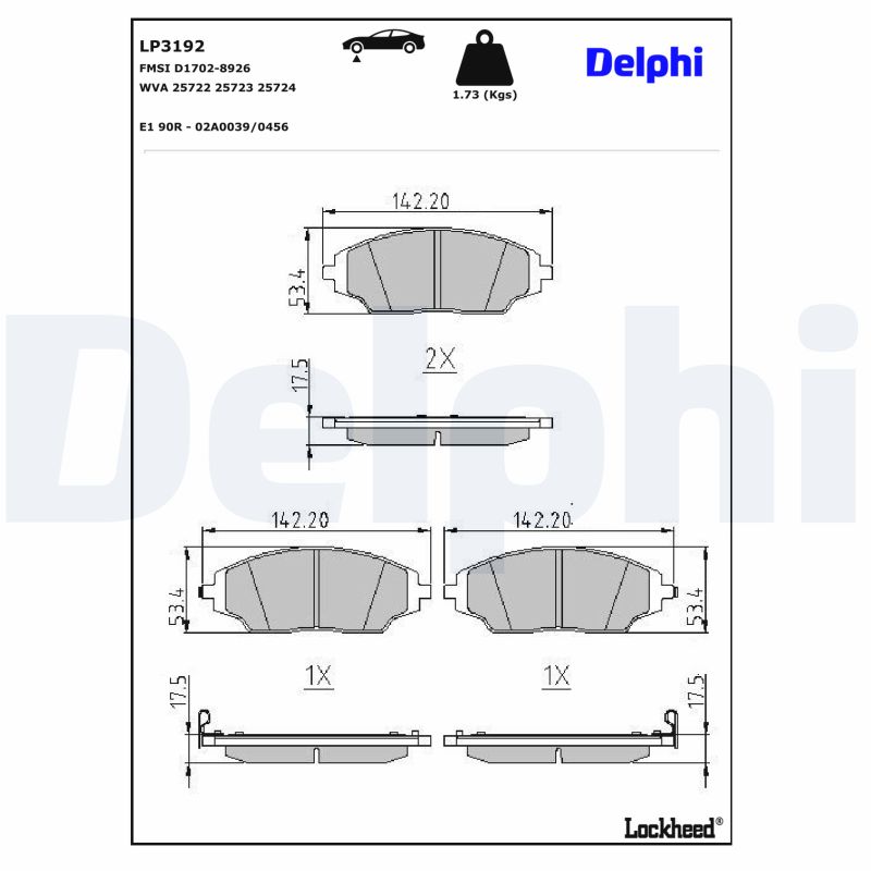 Delphi Bremsbelagsatz Vorne Lp3192 - Bild 6
