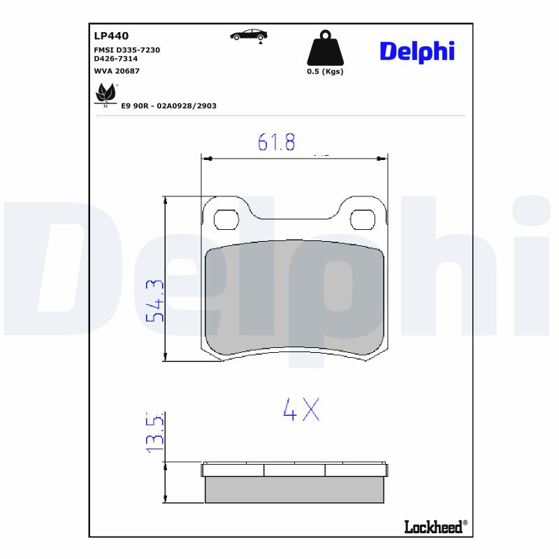 Delphi Bremsbel?Ge Hinten Mercedes 190 E-Klasse - Bild 5