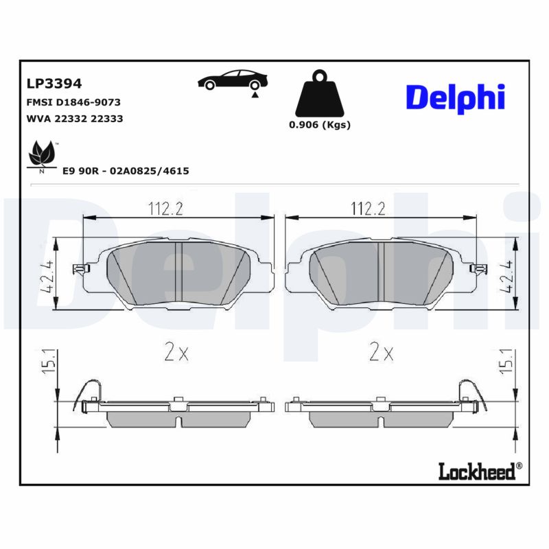 Delphi Bremsbelagsatz Lp3394, Hinten - Bild 7