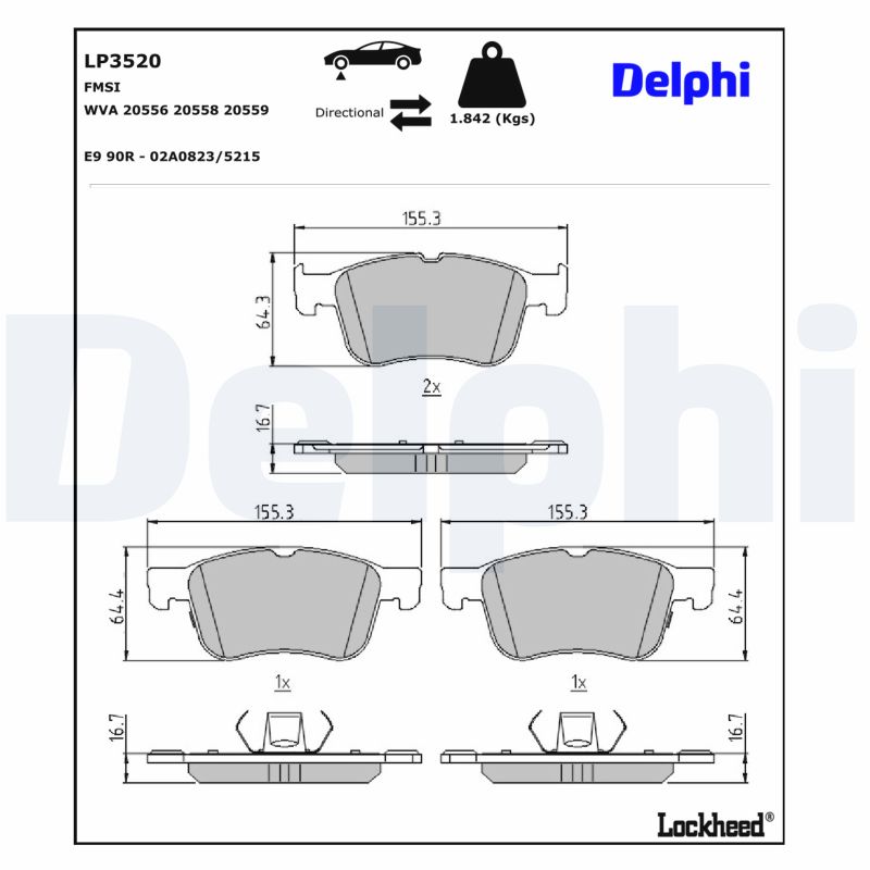 Bremsbeläge Vorne für Ford Focus Turnier Puma Stufenheck 18-25 2382272 2454601 - Bild 7