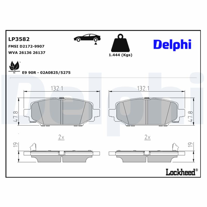 Für DELPHI HAMULCE LP3582 BRAKE PADS REAR - Bild 4