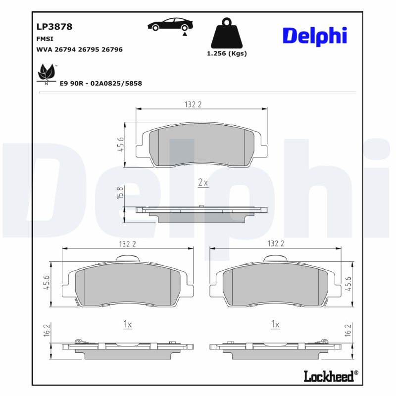 Delphi Bremsbelagsatz, Scheibenbremse Lp3878 - Bild 8