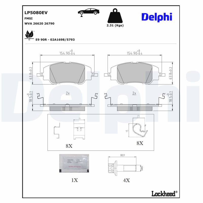 Delphi Bremsbelagsatz Lp5080ev - Bild 6