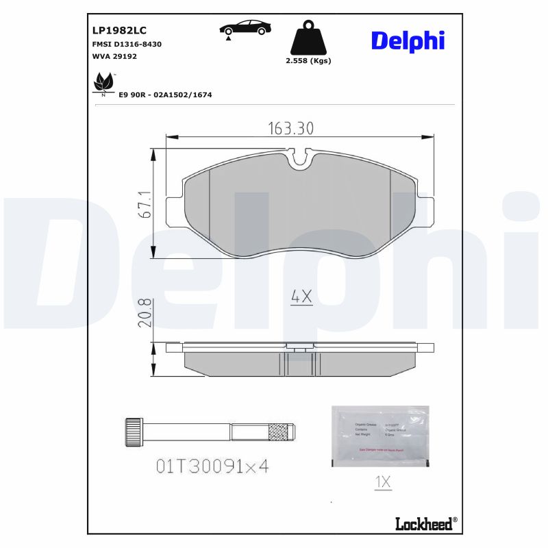 Delphi Bremsbelagsatz Lp1982lc - Bild 5