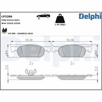 Delphi Bremsbelagsatz, Scheibenbremse, Art.-Nr. LP3286