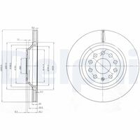 Delphi Bremsscheibe f&uuml;r AUDI A3 Limousine (8YS, 8YM), Art.-Nr. BG3975