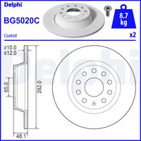 Delphi Bremsscheibe f&uuml;r VW PASSAT B6 (3C2), Art.-Nr. BG5020C