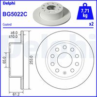 Delphi Bremsscheibe, Art.-Nr. BG5022C