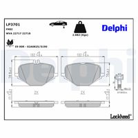 Delphi Bremsbelagsatz, Scheibenbremse, Art.-Nr. LP3701