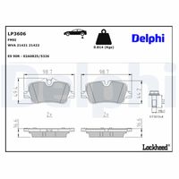 Delphi Bremsbelagsatz, Scheibenbremse, Art.-Nr. LP3606