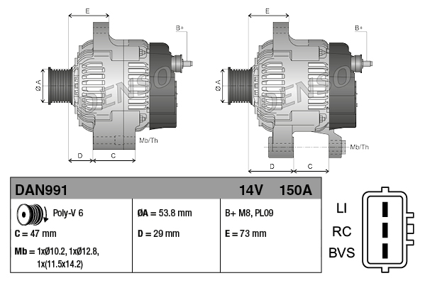 Denso Drehstromgenerator Dan991 - Bild 9