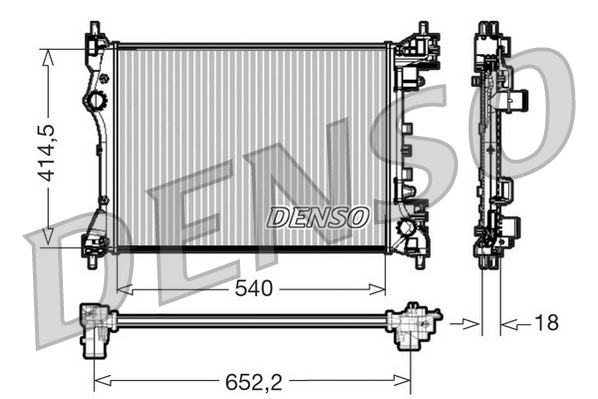 Kühler, Motorkühlung DRM01005 DENSO für ALFA ROMEO FIAT - Bild 7