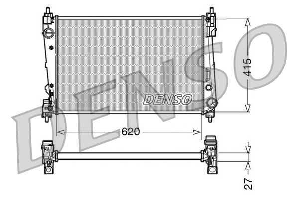 DENSO Kühler, Motorkühlung | Kompatibel mit: ABARTH GRANDE PUNTO, PUNTO, ALFA ROMEO MITO, FIAT BRAVO II, DOBLO Bus, DOBLO Cargo - Bild 6