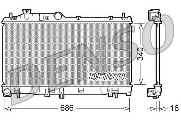 DENSO DRM36007 Kühler für Motorkühlung Motorkühler Autokühler Kühler - Bild 7