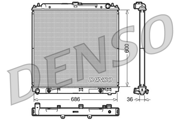 DENSO Kühler, Motorkühlung DRM46032 für NISSAN