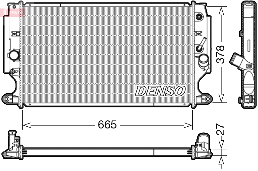 Denso Kühler, Motorkühlung [Hersteller-Nr. DRM50088] für Toyota - Bild 7