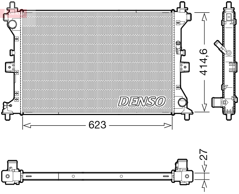 DENSO DRM47039 Kühler für Motorkühlung Motorkühler Autokühler Kühler - Bild 6