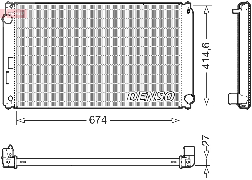 Kühler, Motorkühlung DRM50151 DENSO für TOYOTA LEXUS - Bild 5