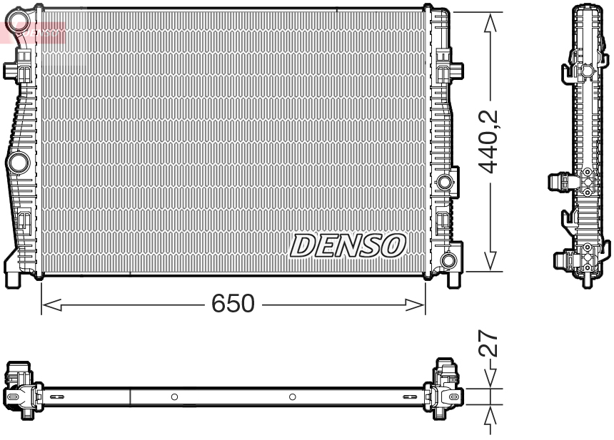 DENSO DRM32061 Kühler für Motorkühlung Motorkühler Autokühler Kühler - Bild 4
