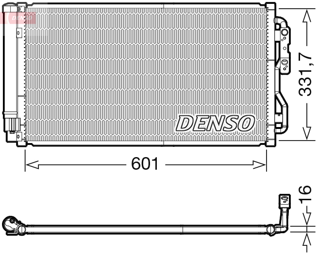 DENSO Kondensator, Klimaanlage dcn05033 für BMW Image
