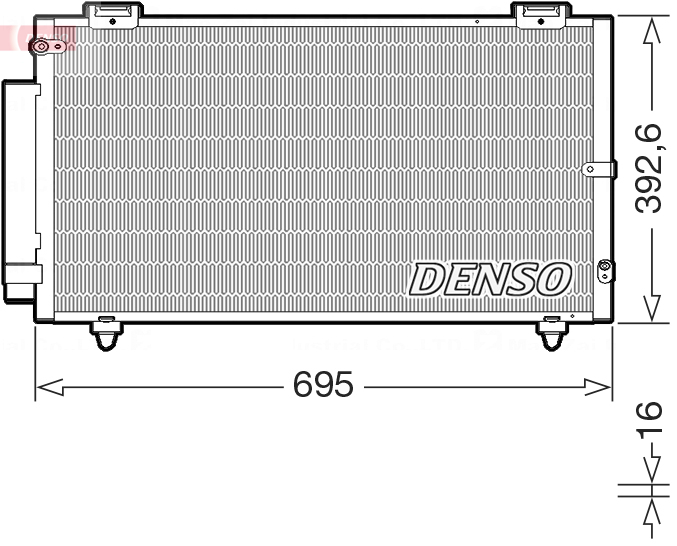 DENSO Kondensator, Klimaanlage  für TOYOTA 8845012211 8845012210 8846012560 DCN50130